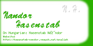 nandor hasenstab business card